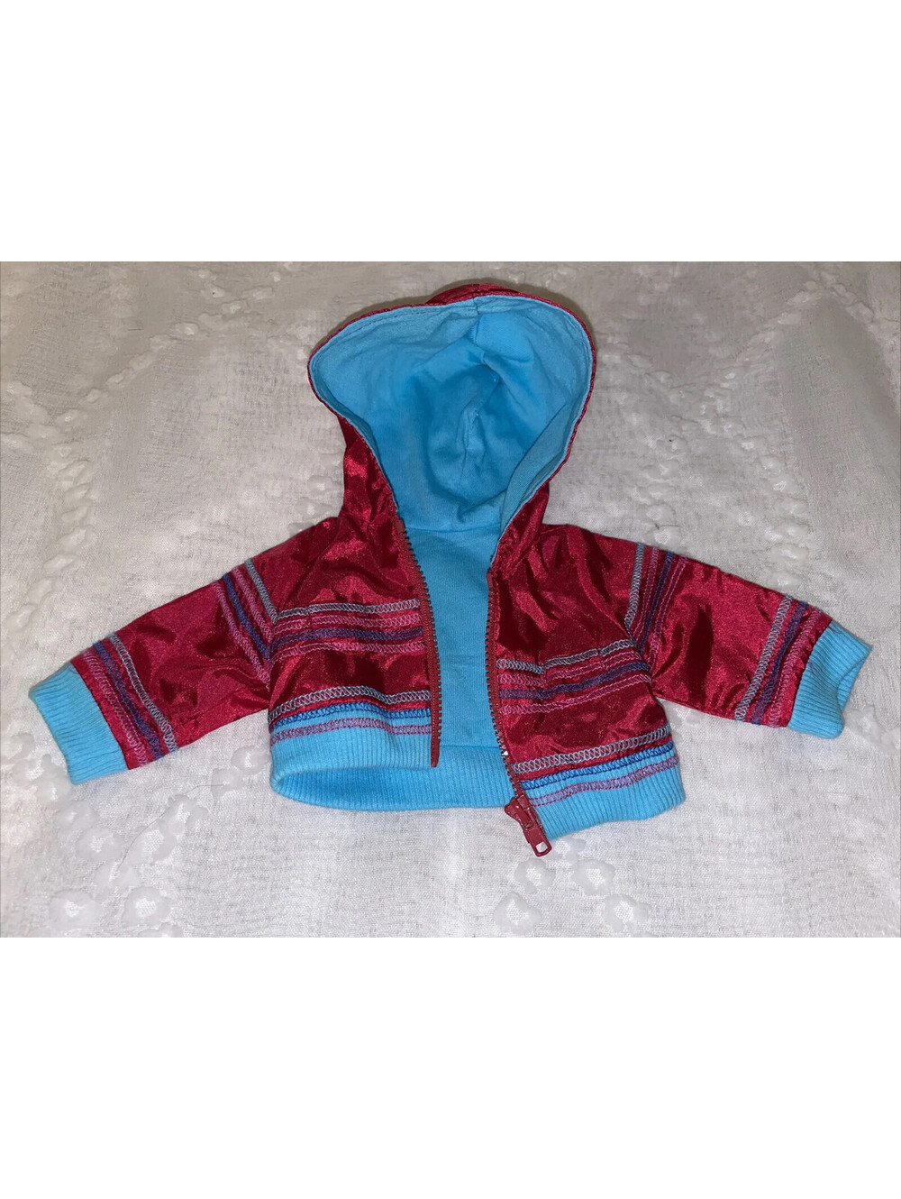 American Girl Doll Ready for Fun Outfit Red Hoodie Jacket Only Full Zip 2004